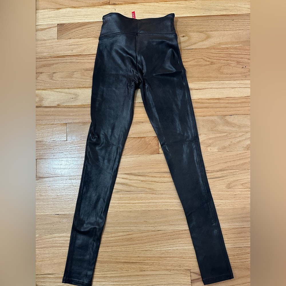 SPANX Black Faux Leather Leggings